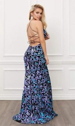 Nox Anabel - R427 Strappy Back Embellished Long Gown Formal Gowns