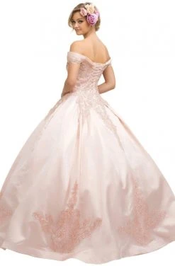 Nox Anabel - U802 Off-Shoulder Pleated Ballgown 6 Nox Anabel - U802 Off-Shoulder Pleated Ballgown