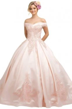 Nox Anabel - U802 Off-Shoulder Pleated Ballgown