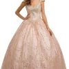 Formal Gowns Nox Anabel - U803 Sequin Embellished V-Neck Ballgown 2 Formal Gowns Nox Anabel - U803 Sequin Embellished V-Neck Ballgown