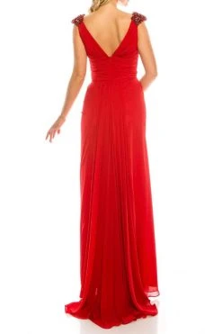 Odrella - 1301 Bead Appliqued Draped Sheath Gown Formal Gowns 11 Odrella - 1301 Bead Appliqued Draped Sheath Gown Formal Gowns