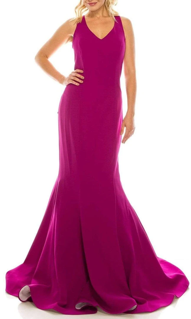Odrella - 4225 Bejeweled Cutout Racerback Sleeveless Trumpet Gown Formal Gowns 6 Odrella - 4225 Bejeweled Cutout Racerback Sleeveless Trumpet Gown Formal Gowns