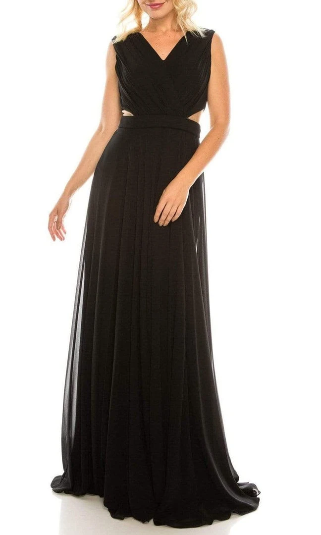 Formal Gowns Odrella - 4424 Surplice Neckline Chiffon A-Line Gown 6 Formal Gowns Odrella - 4424 Surplice Neckline Chiffon A-Line Gown