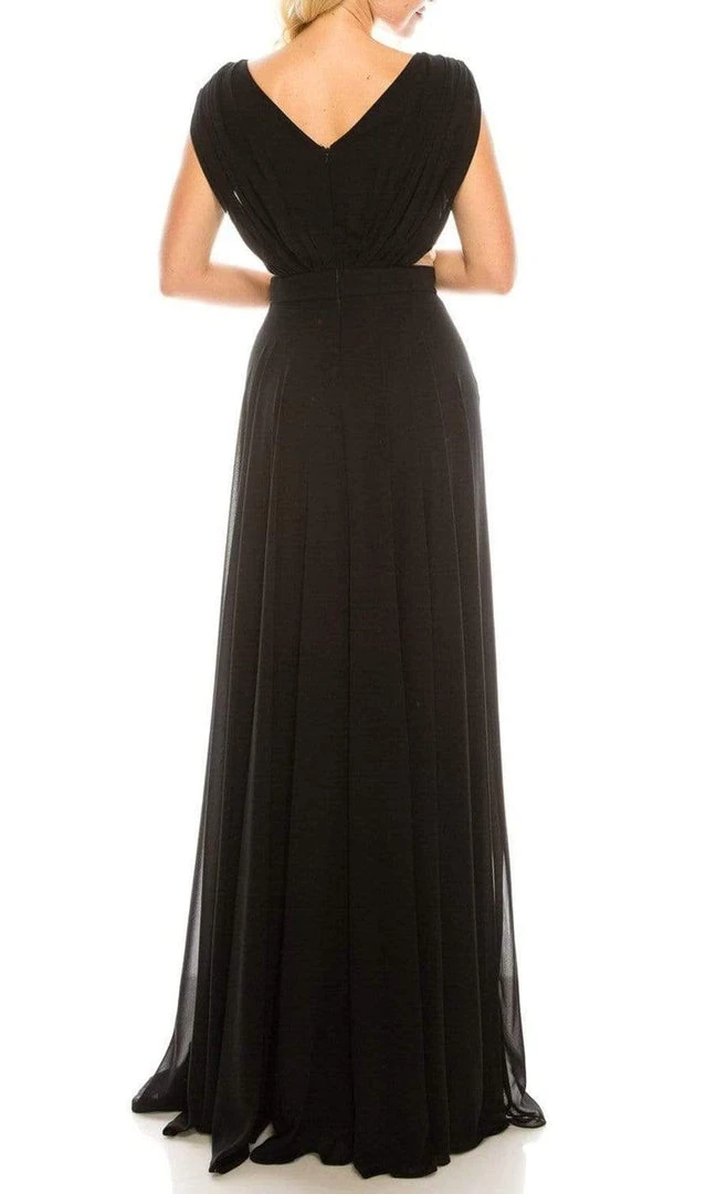 Formal Gowns Odrella - 4424 Surplice Neckline Chiffon A-Line Gown 4 Formal Gowns Odrella - 4424 Surplice Neckline Chiffon A-Line Gown