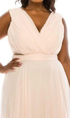 Formal Gowns Odrella - 4424 Surplice Neckline Chiffon A-Line Gown 17 Formal Gowns Odrella - 4424 Surplice Neckline Chiffon A-Line Gown