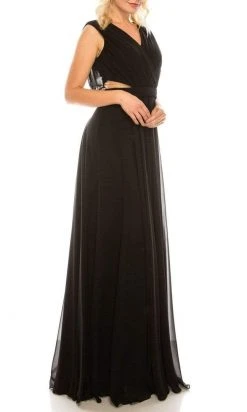 Formal Gowns Odrella - 4424 Surplice Neckline Chiffon A-Line Gown 12 Formal Gowns Odrella - 4424 Surplice Neckline Chiffon A-Line Gown