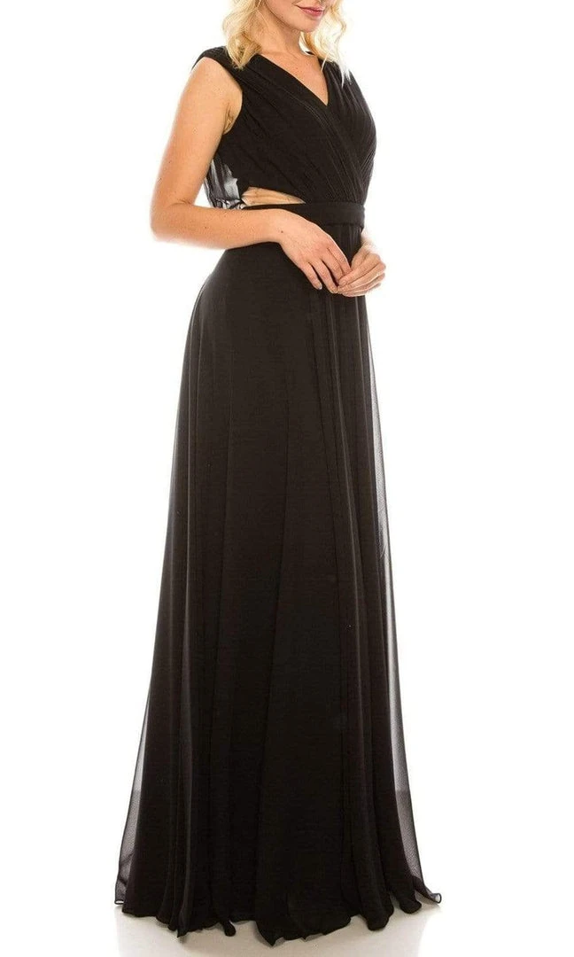 Formal Gowns Odrella - 4424 Surplice Neckline Chiffon A-Line Gown 5 Formal Gowns Odrella - 4424 Surplice Neckline Chiffon A-Line Gown