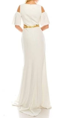 Formal Gowns Odrella - 4516 Beaded Sheer Waist Cutout Cold Shoulder Evening Dress