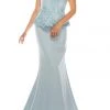 Formal Gowns Odrella - 4617 Appliqued Peplum Accented Trumpet Gown 2 Formal Gowns Odrella - 4617 Appliqued Peplum Accented Trumpet Gown