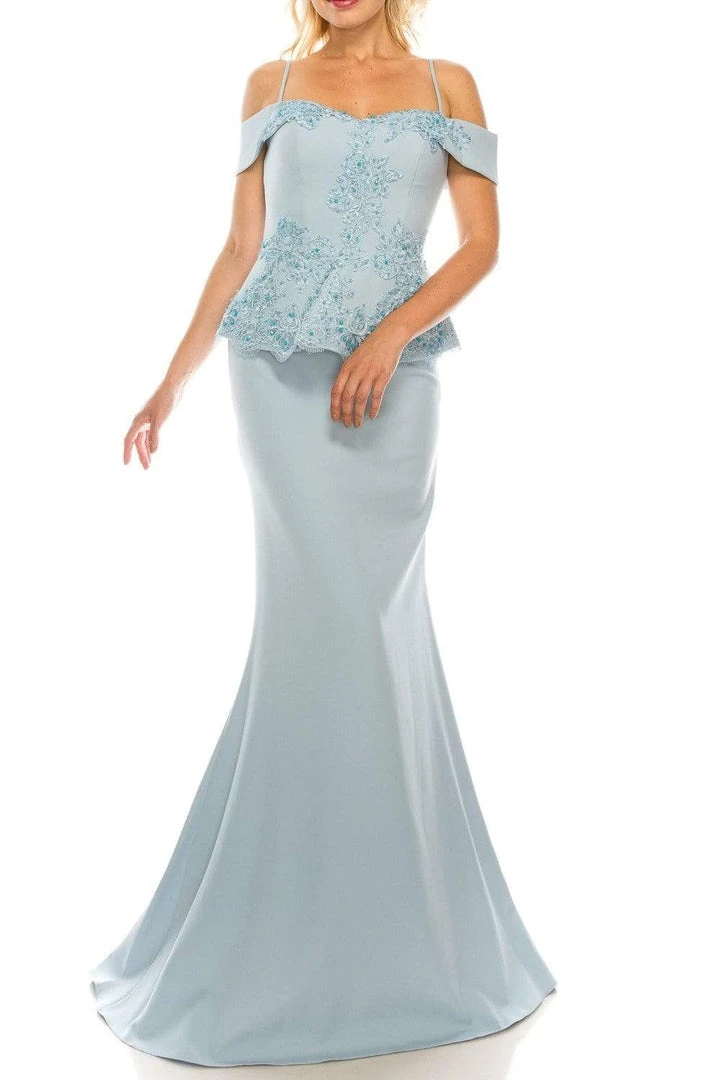 Formal Gowns Odrella - 4617 Appliqued Peplum Accented Trumpet Gown 3 Formal Gowns Odrella - 4617 Appliqued Peplum Accented Trumpet Gown