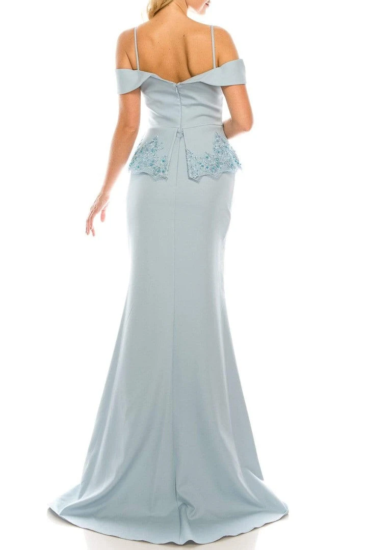 Formal Gowns Odrella - 4617 Appliqued Peplum Accented Trumpet Gown 4 Formal Gowns Odrella - 4617 Appliqued Peplum Accented Trumpet Gown