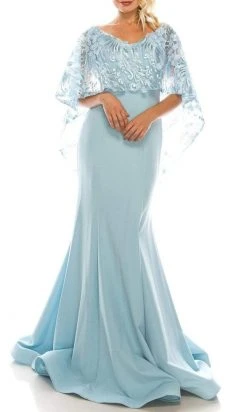 Formal Gowns Odrella - 7Y1037 Off-Shoulder Trumpet Gown With Embroidered Mesh Cape 12 Formal Gowns Odrella - 7Y1037 Off-Shoulder Trumpet Gown With Embroidered Mesh Cape