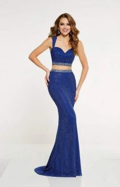 Panoply - 14881 Sleeveless Jewel Crusted Two-Piece Mermaid Gown