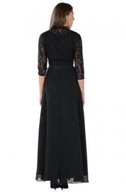 Poly USA - 7772 Floral Lace A-Line Dress With Bolero Jacket Formal Gowns