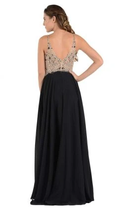 Poly USA - 7826 Jewel Adorned Illusion Halter Chiffon Gown 11 Poly USA - 7826 Jewel Adorned Illusion Halter Chiffon Gown