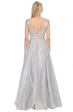 Poly USA - 8338 Glitter Embellished Long A-Line Dress Formal Gowns