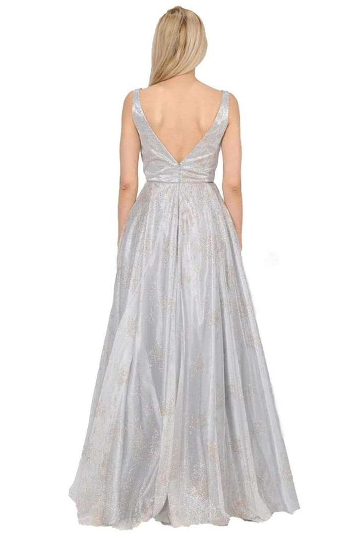 Poly USA - 8338 Glitter Embellished Long A-Line Dress Formal Gowns 4 Poly USA - 8338 Glitter Embellished Long A-Line Dress Formal Gowns