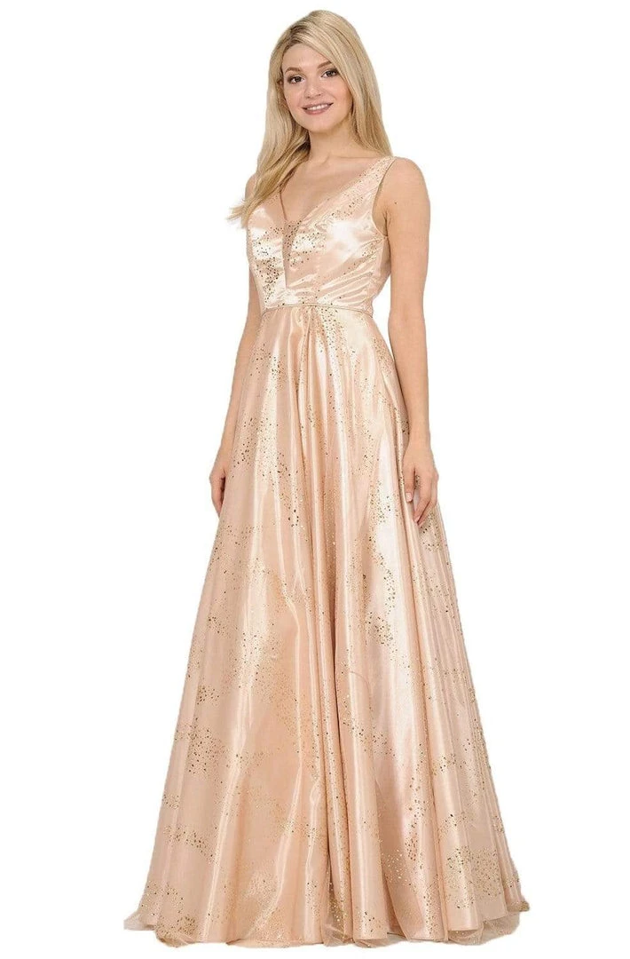 Poly USA - 8338 Glitter Embellished Long A-Line Dress Formal Gowns 5 Poly USA - 8338 Glitter Embellished Long A-Line Dress Formal Gowns