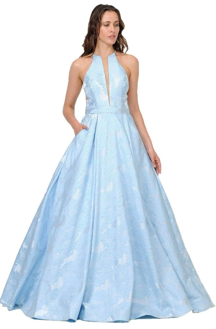 Poly USA - 8402 Sleeveless Halter Neck Ballgown Formal Gowns 3 Poly USA - 8402 Sleeveless Halter Neck Ballgown Formal Gowns