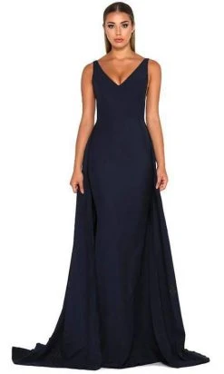 Formal Gowns Portia And Scarlett - Endora Gown Vee Sleeveless Overskirt Gown