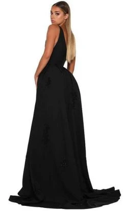 Formal Gowns Portia And Scarlett - Endora Gown Vee Sleeveless Overskirt Gown