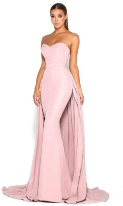 Portia And Scarlett - Endora Strapless Overskirt Prom Dress