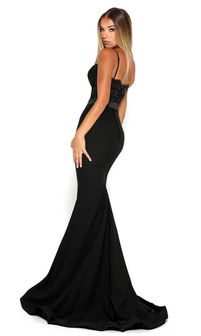 Formal Gowns Portia And Scarlett - Frozen Gown Thin Strapped Mermaid Gown 5 Formal Gowns Portia And Scarlett - Frozen Gown Thin Strapped Mermaid Gown