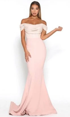 Portia And Scarlett - Mermaid Gown Appliqued Off Shoulder Gown Formal Gowns