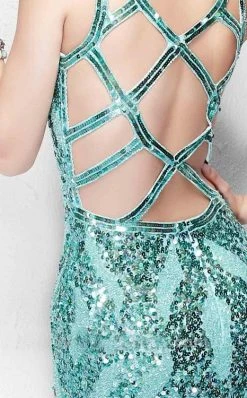 Formal Gowns Primavera Couture - 1151 Iridescent High Slit V-Neck Gown 14 Formal Gowns Primavera Couture - 1151 Iridescent High Slit V-Neck Gown