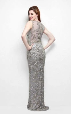 Formal Gowns Primavera Couture - 1561 Bedazzled Illusion Jewel Neck Sheath Dress 9 Formal Gowns Primavera Couture - 1561 Bedazzled Illusion Jewel Neck Sheath Dress