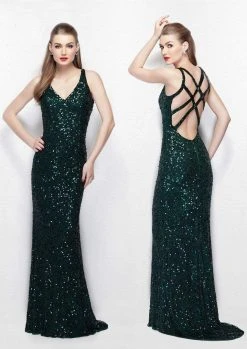 Formal Gowns Primavera Couture - 1764 Sleeveless Sequined V-Neck Gown 15 Formal Gowns Primavera Couture - 1764 Sleeveless Sequined V-Neck Gown