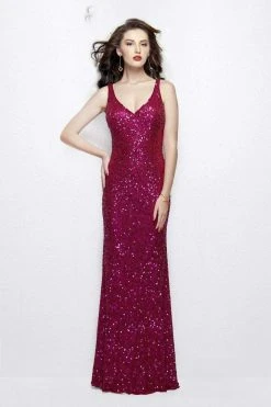 Formal Gowns Primavera Couture - 1764 Sleeveless Sequined V-Neck Gown 13 Formal Gowns Primavera Couture - 1764 Sleeveless Sequined V-Neck Gown