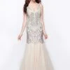Formal Gowns Primavera Couture - 3001 Embellished V-neck Trumpet Dress