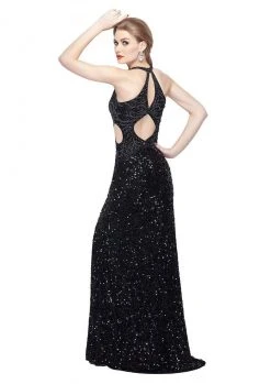 Primavera Couture - 3002 V Neck Cut Outs Evening Gown 7 Primavera Couture - 3002 V Neck Cut Outs Evening Gown