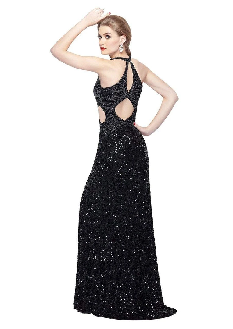 Primavera Couture - 3002 V Neck Cut Outs Evening Gown 4 Primavera Couture - 3002 V Neck Cut Outs Evening Gown