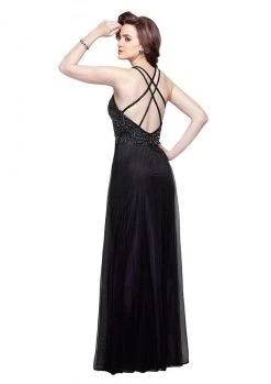 Primavera Couture - 3005 Bedazzled Halter Sheath Dress Formal Gowns