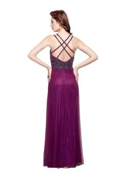 Primavera Couture - 3005 Bedazzled Halter Sheath Dress Formal Gowns