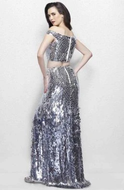 Formal Gowns Primavera Couture - 3008 Two Piece Embellished Sheath Dress 9 Formal Gowns Primavera Couture - 3008 Two Piece Embellished Sheath Dress