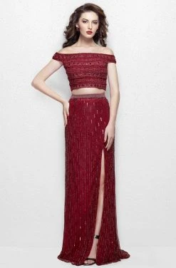 Primavera Couture - 3020 Two Piece Bedazzled Sheath Dress