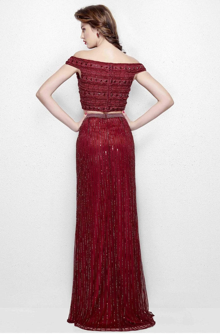 Primavera Couture - 3020 Two Piece Bedazzled Sheath Dress 4 Primavera Couture - 3020 Two Piece Bedazzled Sheath Dress