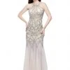 Primavera Couture - 3033 Embellished High Halter Trumpet Dress Formal Gowns 1 Primavera Couture - 3033 Embellished High Halter Trumpet Dress Formal Gowns