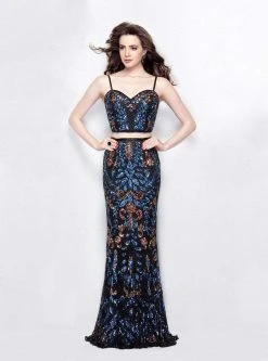 Primavera Couture - 3041 Two-Piece Shimmering Beaded Evening Gown