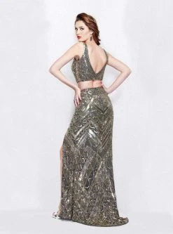 Primavera Couture - 3043 Shimmering Two-Piece Embellished Evening Gown 7 Primavera Couture - 3043 Shimmering Two-Piece Embellished Evening Gown