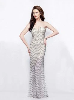 Formal Gowns Primavera Couture - 3045 Strapless Swirl Suffused Evening Gown