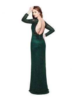 Primavera Couture - 3051 Embellished Low Scoop Back Sheath Gown Formal Gowns 9 Primavera Couture - 3051 Embellished Low Scoop Back Sheath Gown Formal Gowns