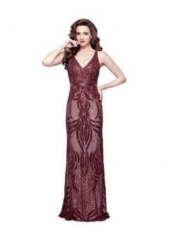 Formal Gowns Primavera Couture - 3061 Sleeveless Sequined Sheath Gown 12 Formal Gowns Primavera Couture - 3061 Sleeveless Sequined Sheath Gown
