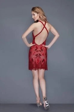 Primavera Couture - 3133 Sequined Halter Neck Fitted Dress Cocktail Dresses 13 Primavera Couture - 3133 Sequined Halter Neck Fitted Dress Cocktail Dresses