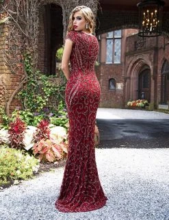 Primavera Couture - 3190 Bead Embellished Fitted Evening Gown 9 Primavera Couture - 3190 Bead Embellished Fitted Evening Gown
