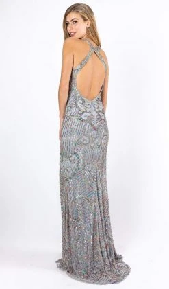 Formal Gowns Primavera Couture - 3219 Bead Embellished Gown With Slit