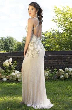 Formal Gowns Primavera Couture - 3242 Bedazzled Halter Neck Sheath Dress 12 Formal Gowns Primavera Couture - 3242 Bedazzled Halter Neck Sheath Dress